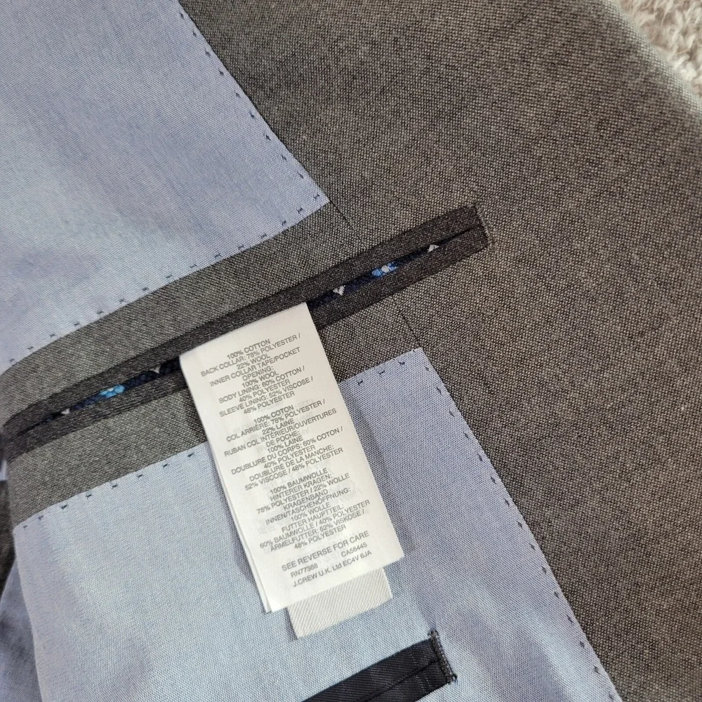 J‎ Crew Ludlow Jacket Mens 40R Gray BlazerSport Coat Classic Preppy Office